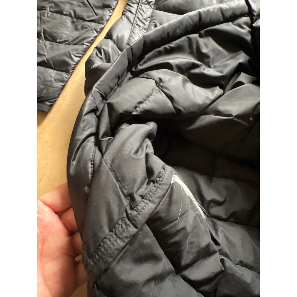 The North Face Down Puffer Coat Womens Medium Black Long 700 Fill Parka - Picture 5 of 10